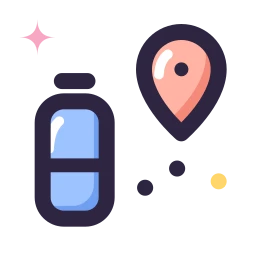 Ev range icon, Lineal style