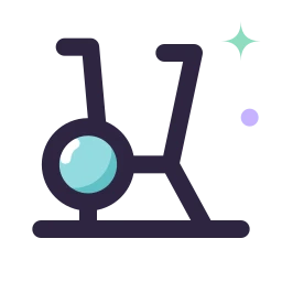 Exercise bike icon, Lineal style