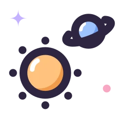 Exoplanet icon, Lineal style