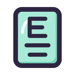Eye chart icon, Lineal style