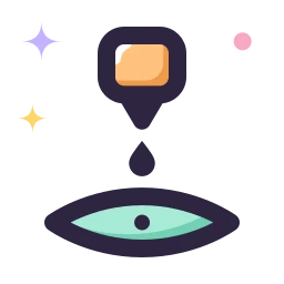 Eye drops icon, Lineal style
