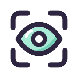 Eye scan icon, Lineal style