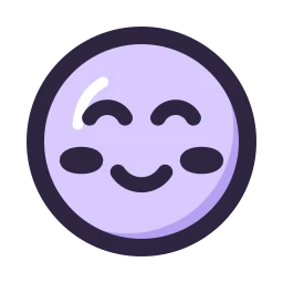 Face blush icon, Lineal style