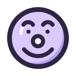 Face clown icon, Lineal style