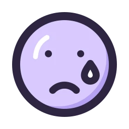 Face cry icon, Lineal style