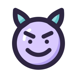 Face devil icon, Lineal style