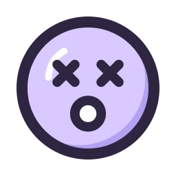 Face dizzy icon, Lineal style