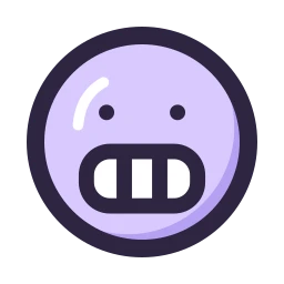 Face grimace icon, Lineal style