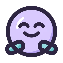 Face hug icon, Lineal style