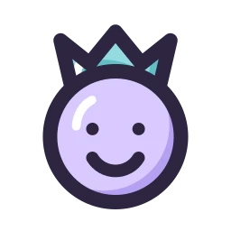 Face king icon, Lineal style