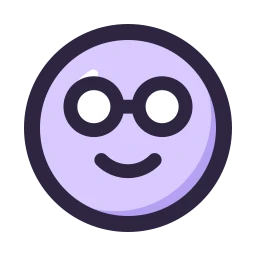 Face nerd icon, Lineal style