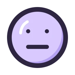 Face neutral icon, Lineal style