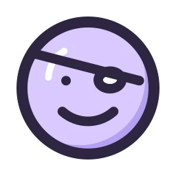Face pirate icon, Lineal style