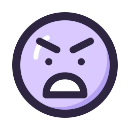 Face rage icon, Lineal style