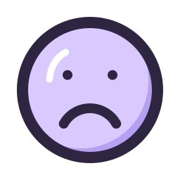 Face sad icon, Lineal style