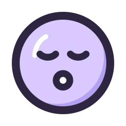 Face sleep icon, Lineal style