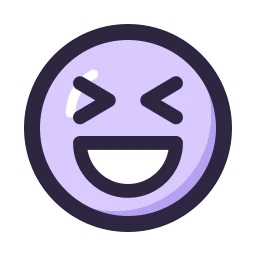 Face squint icon, Lineal style