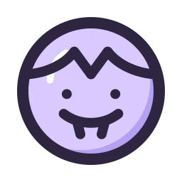 Face vampire icon, Lineal style