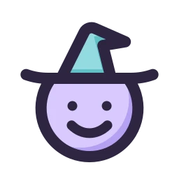 Face witch icon, Lineal style