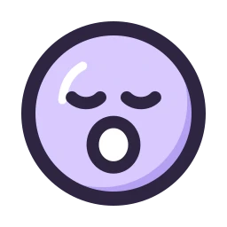 Face yawn icon, Lineal style