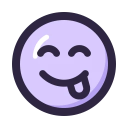 Face yum icon, Lineal style