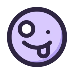 Face zany icon, Lineal style