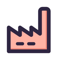 Factory icon, Lineal style