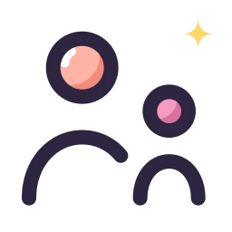 Family icon, Lineal style