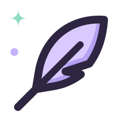 Feather icon, Lineal style