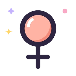 Female icon, Lineal style