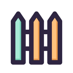 Fence icon, Lineal style
