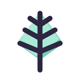 Fern icon, Lineal style