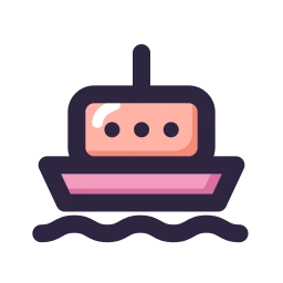 Ferry icon, Lineal style