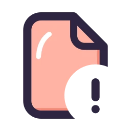 File alert icon, Lineal style