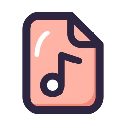 File audio icon, Lineal style