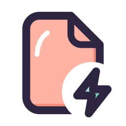 File bolt icon, Lineal style