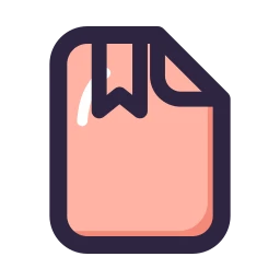 File bookmark icon, Lineal style