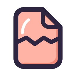File broken icon, Lineal style