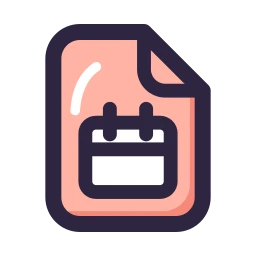 File calendar icon, Lineal style