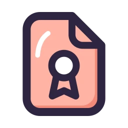 File certificate icon, Lineal style
