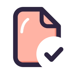 File check icon, Lineal style