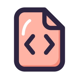 File code icon, Lineal style