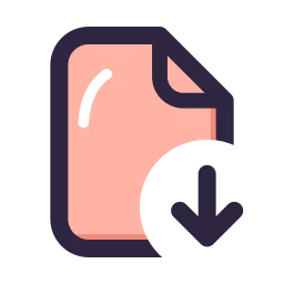 File down icon, Lineal style