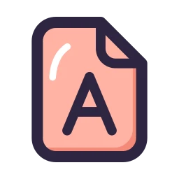 File font icon, Lineal style