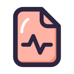 File health icon, Lineal style