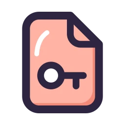 File key icon, Lineal style
