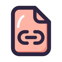 File link icon, Lineal style