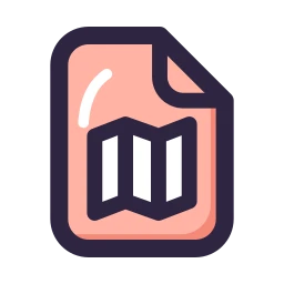 File map icon, Lineal style