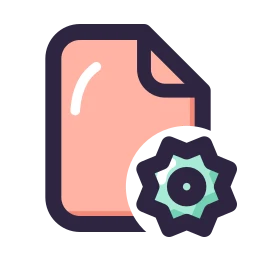 File settings icon, Lineal style