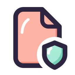 File shield icon, Lineal style